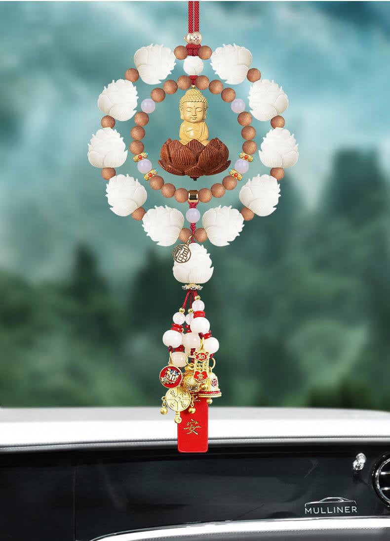 Buddhist Blessings - Bodhi Lotus Peace Buddha Car Hanging Decoration