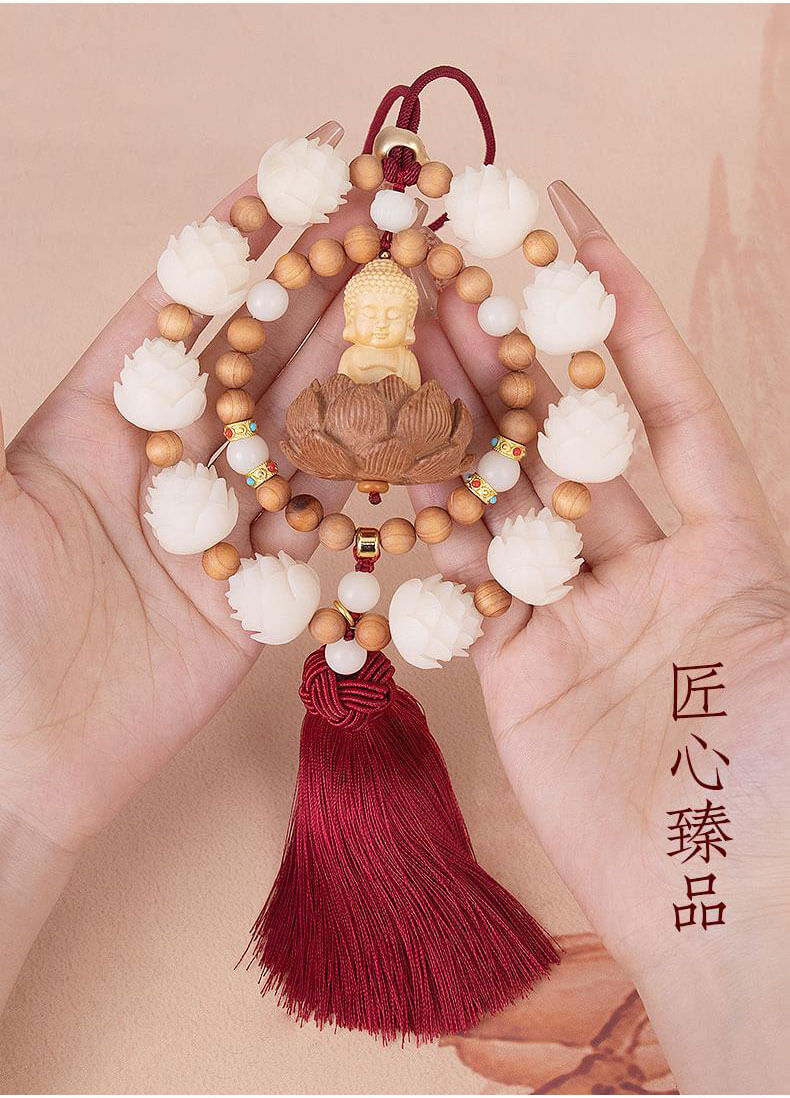 Buddhist Blessings - Bodhi Lotus Peace Buddha Car Hanging Decoration