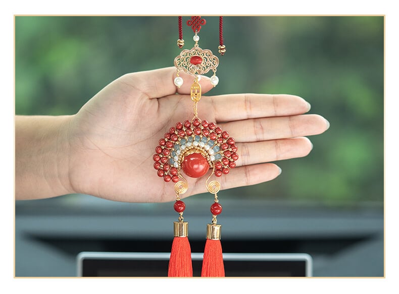 Phoenix Crown and Radiant Robe - Imperial Cinnabar Car Hanging