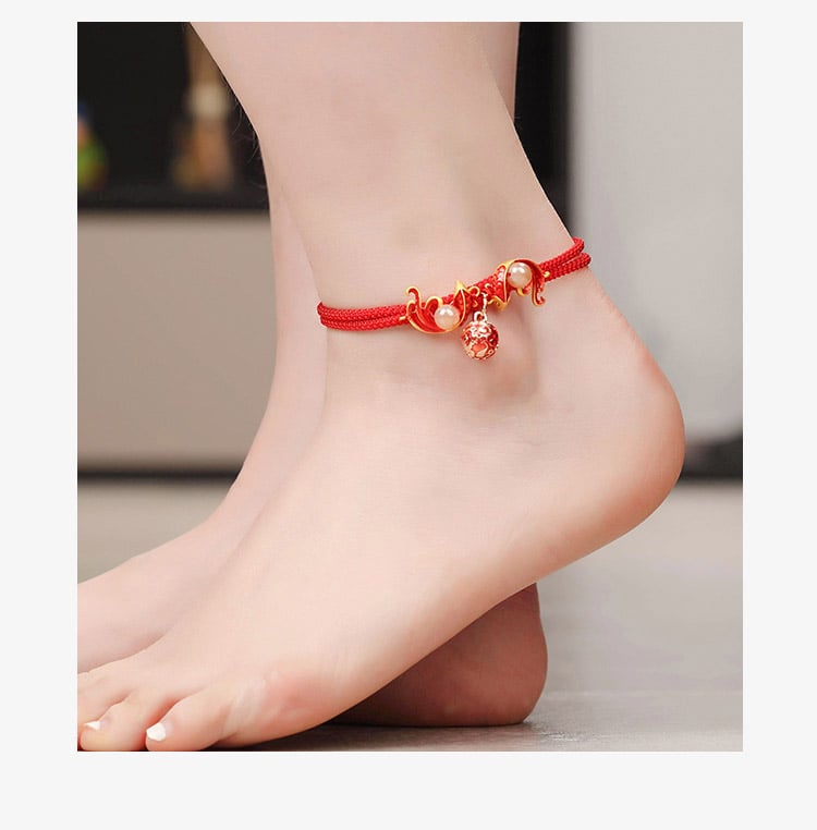 《Graceful Charm》 Red String Lucky Bell Anklet