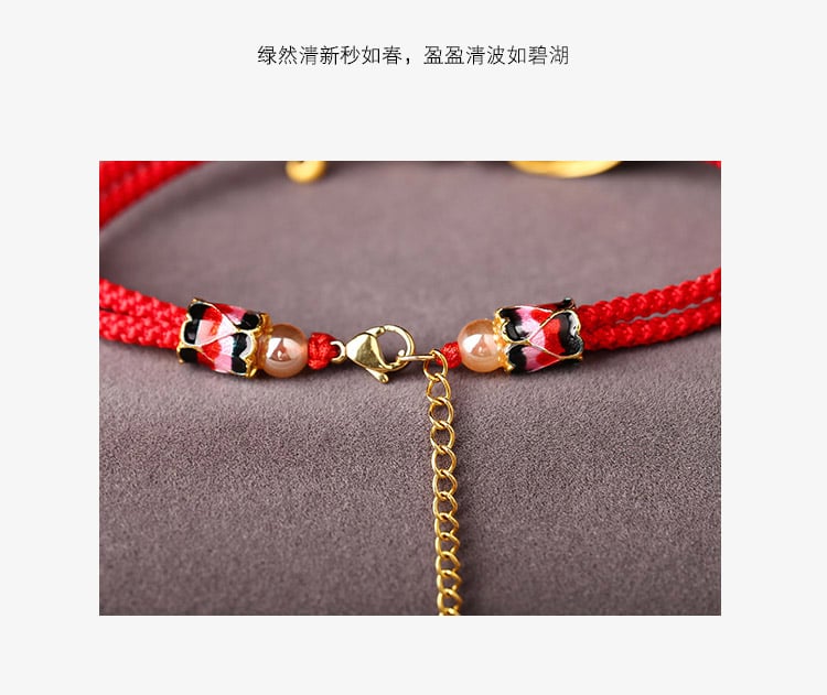 《Graceful Charm》 Red String Lucky Bell Anklet