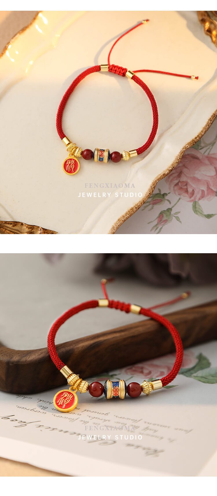 《Ben Ming Nian》 Year of the Dragon red string bestie bracelet