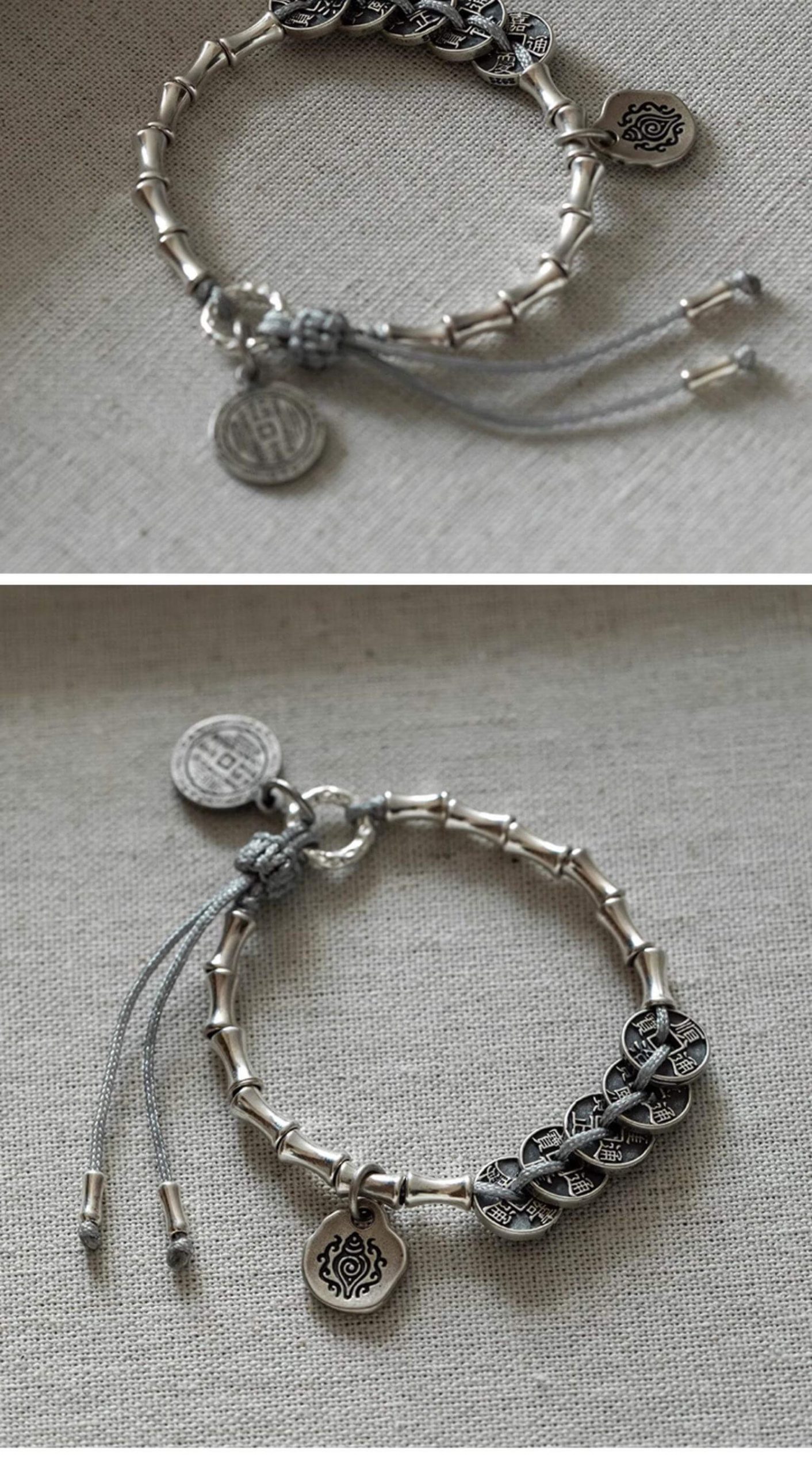 《Five Emperors' Money》 s925 Silver Mountain Ghost Money Bamboo New Bracelet