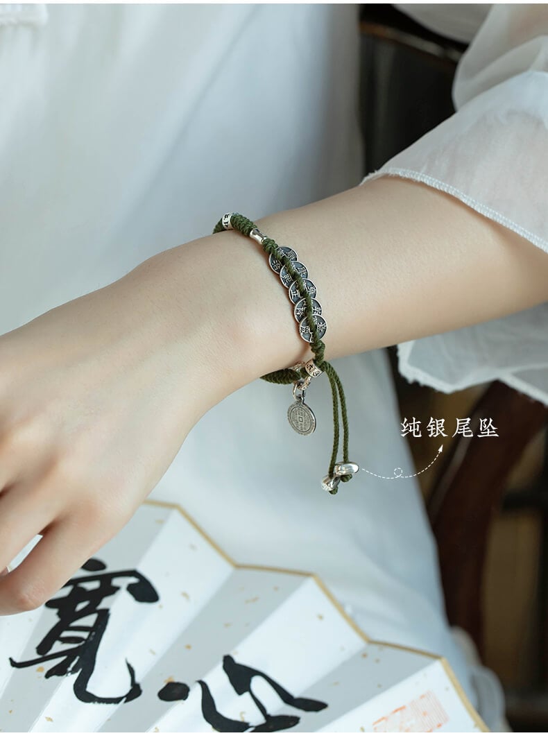 《Ashore Koi》 s925 silver good luck koi Bagua brand Chinese style bracelet