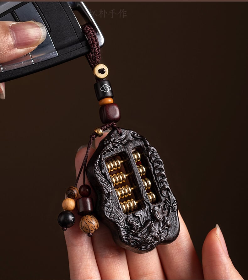 Money is rolling in ~ Wishful Thinking Rosewood Keychain