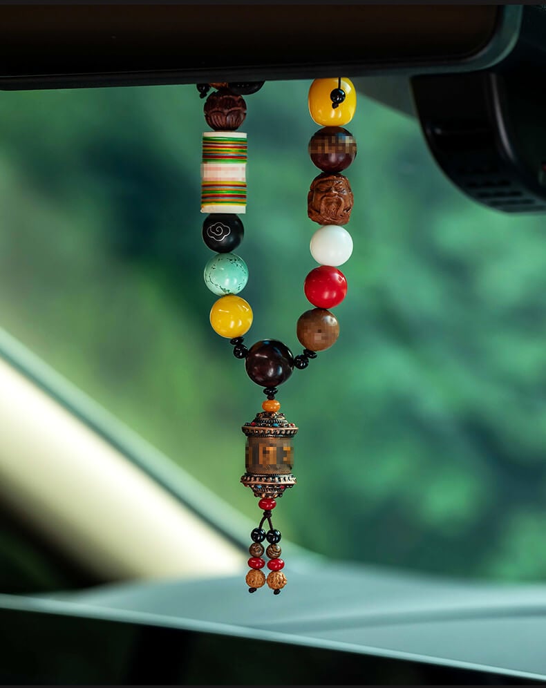 Duobaoduofu~High-end car pendant Bodhi seed hanging jewelry rearview mirror