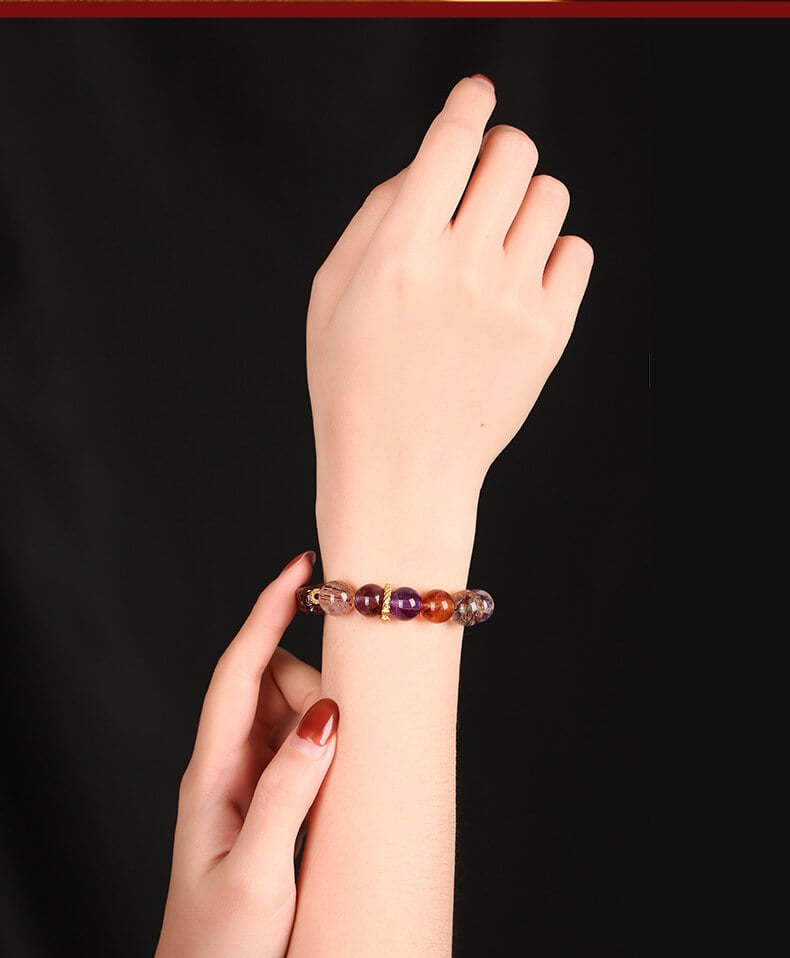 《Nine Purple Fire》 Golden Dragon Soaring and Smooth Ti Toukui Bracelet