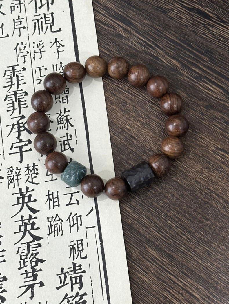 《Awakening Lion》 Ebony Wood Bracelet Playing Bracelet