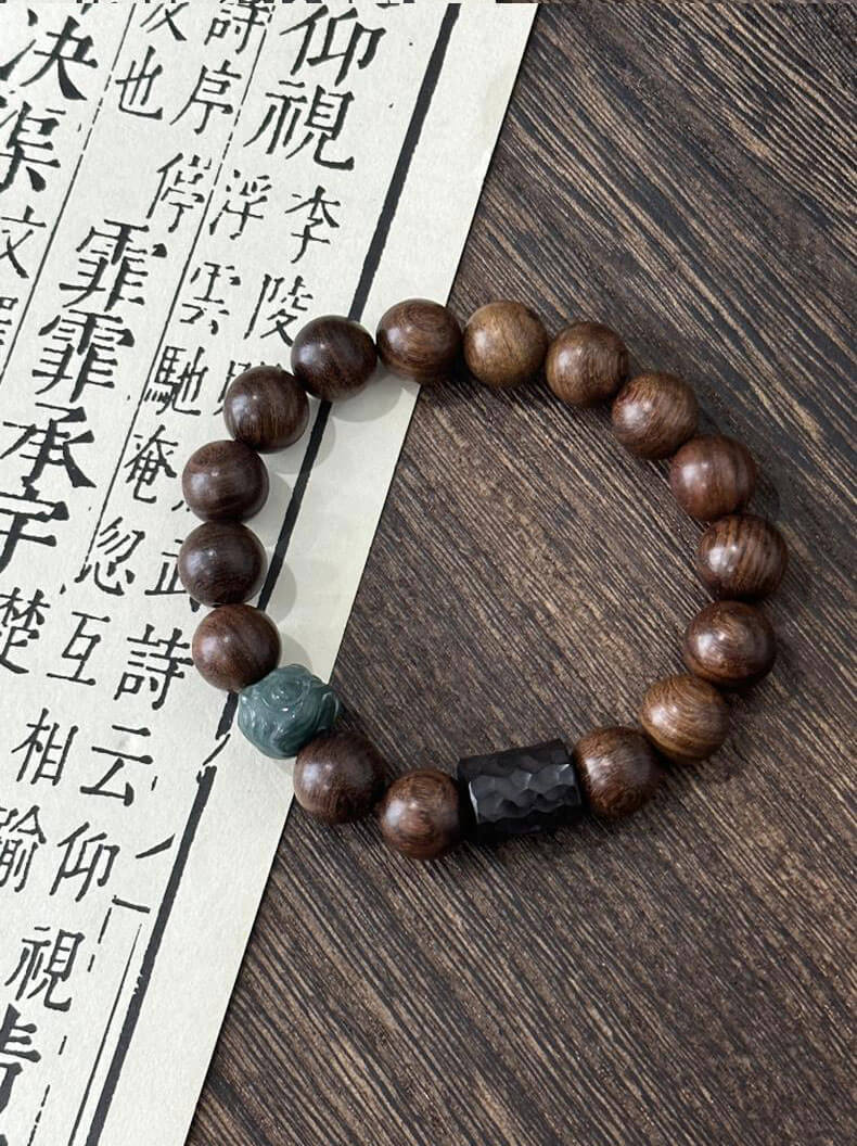 《Awakening Lion》 Ebony Wood Bracelet Playing Bracelet