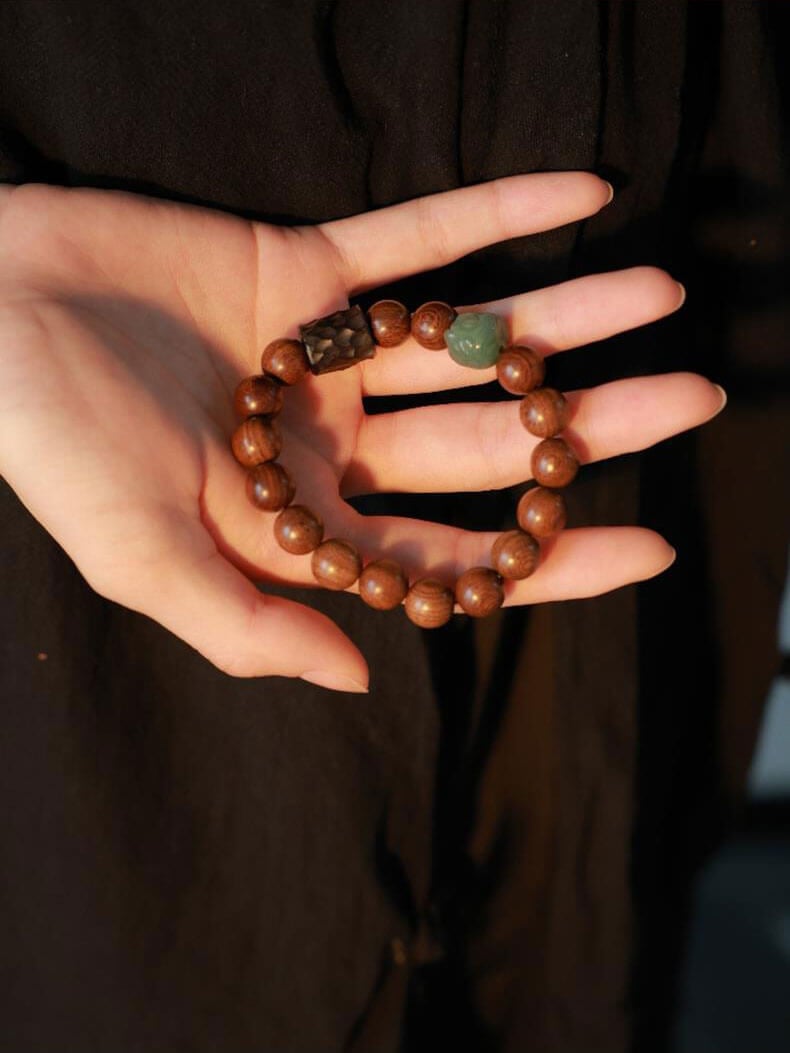 《Awakening Lion》 Ebony Wood Bracelet Playing Bracelet