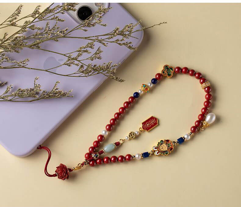 Peace and peace ~ Year of the Dragon, Lotus Blessing and Peace, Lord Rabbit mobile phone chain