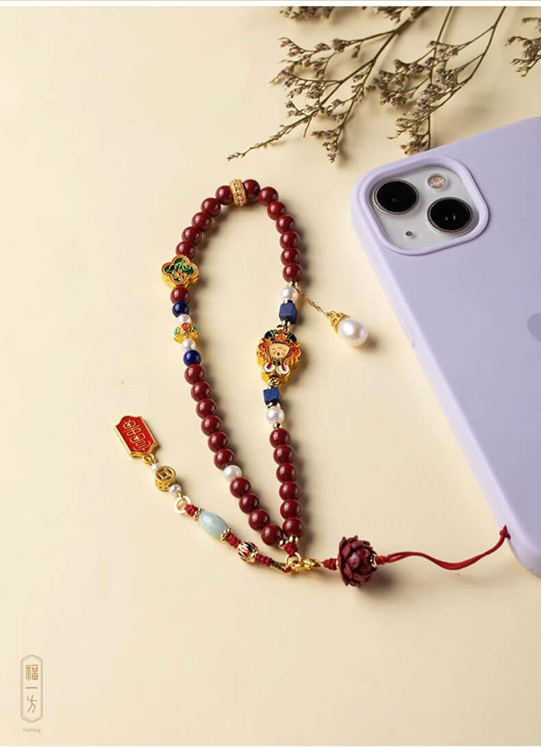 Peace and peace ~ Year of the Dragon, Lotus Blessing and Peace, Lord Rabbit mobile phone chain