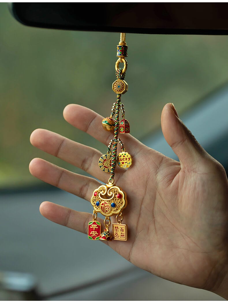 Yuanbao Ruyi~Shajin car pendant rearview mirror pendant