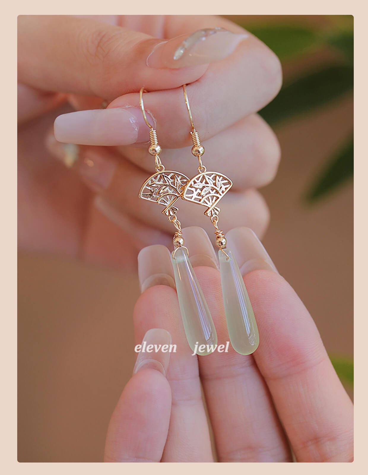 《Southern Wind Zhiyi》 New Chinese Ethnic Feng Shui Drop Tassel Earrings