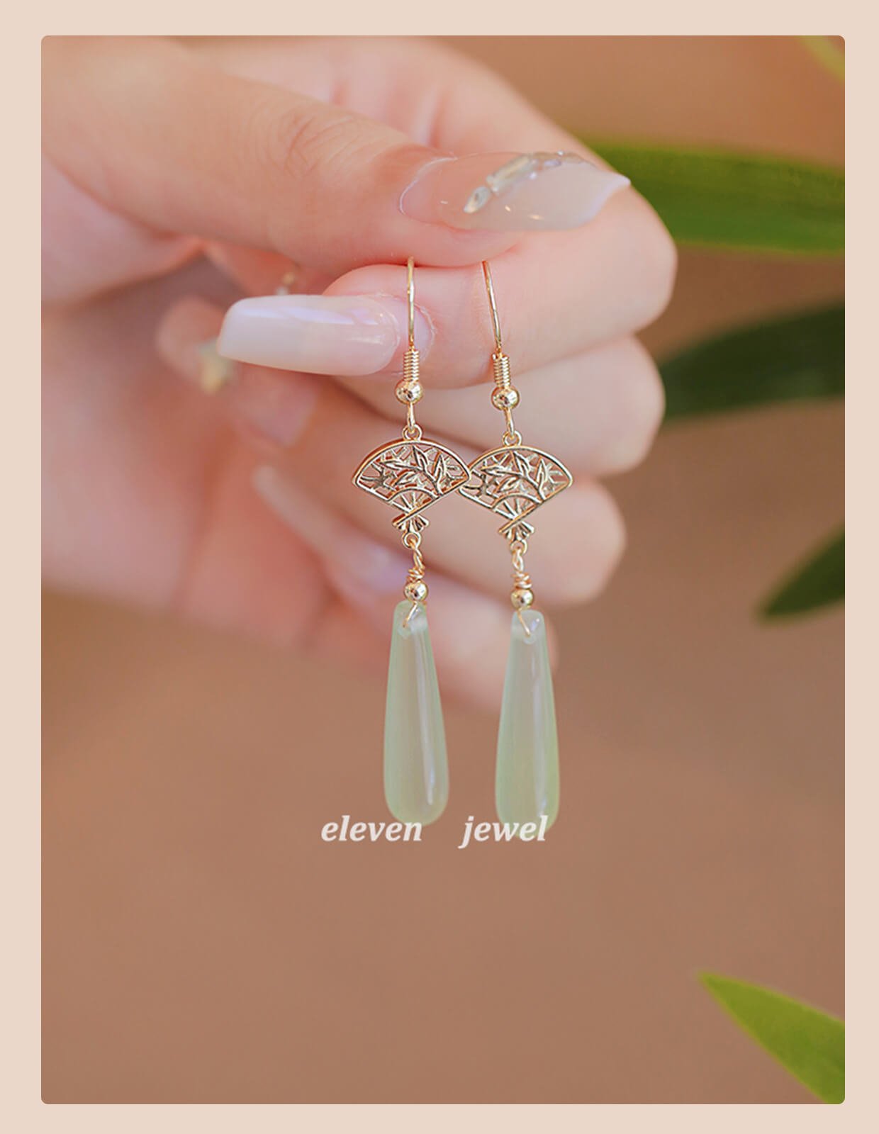 《Southern Wind Zhiyi》 New Chinese Ethnic Feng Shui Drop Tassel Earrings