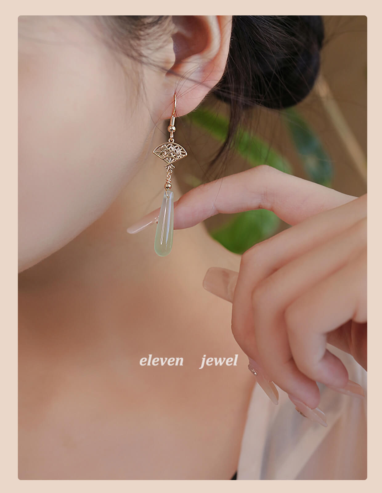 《Southern Wind Zhiyi》 New Chinese Ethnic Feng Shui Drop Tassel Earrings