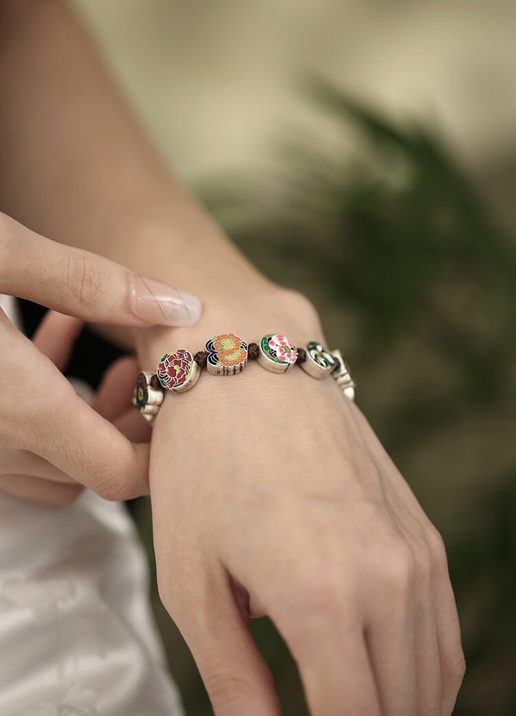 《Twelve Flower Gods》 999 sterling silver Flower God Bracelet