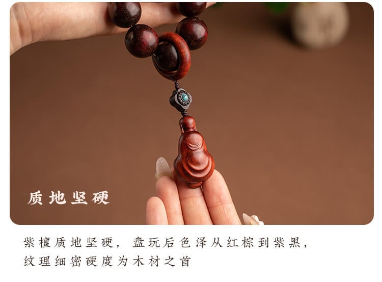 Buddha bless peace ~ Natural sandalwood phaseless Buddha hand holding