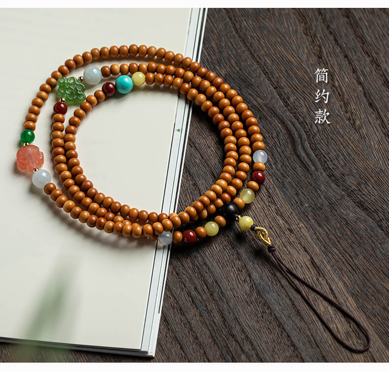 Listen to the rain and enter the load ~ Olive stone lotus hanging neck long mobile phone chain