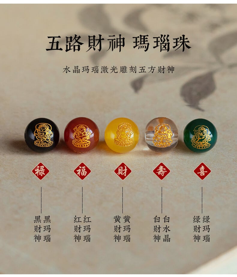 Five-Way God of Wealth~Liuhe Zodiac Lucky Key Mobile Phone Chain