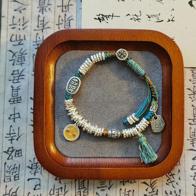 《Yellow God of Wealth》 999 sterling silver Zakiram fortune bracelet