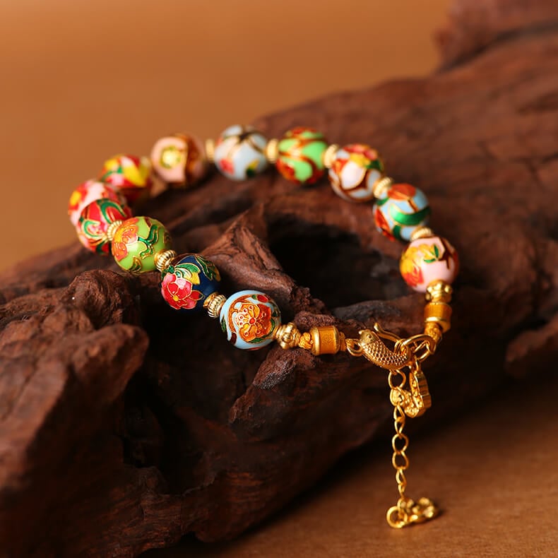 《Twelve Birthdays》 Flower God Enamel Colorful Year of the Dragon Bracelet