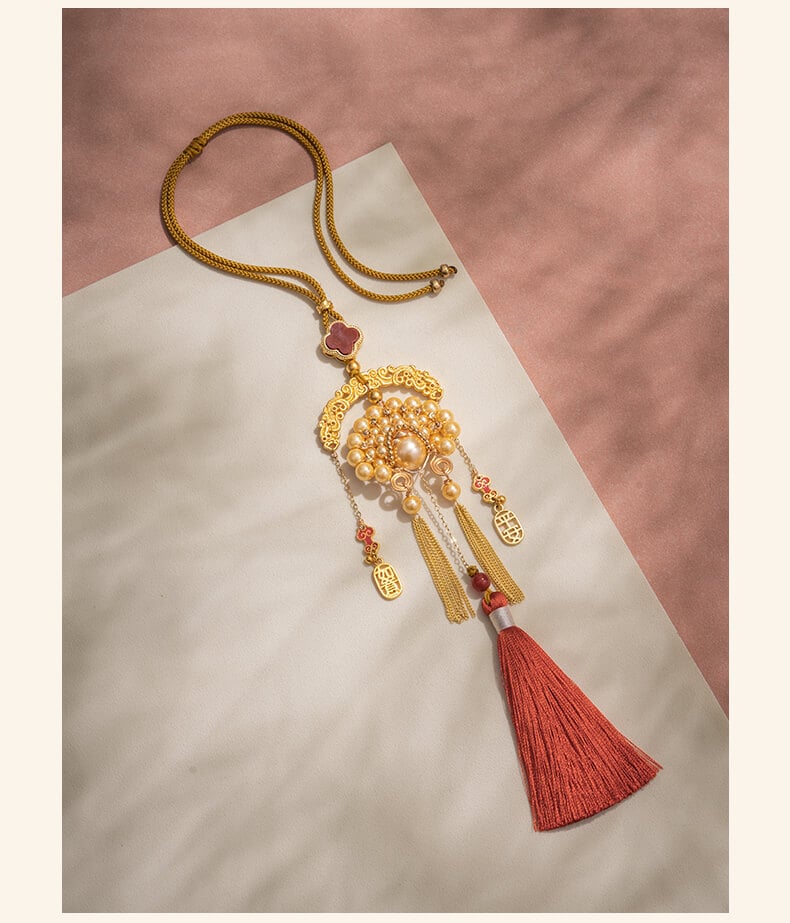 Fengguanxiapei~Guochao antique car pendant