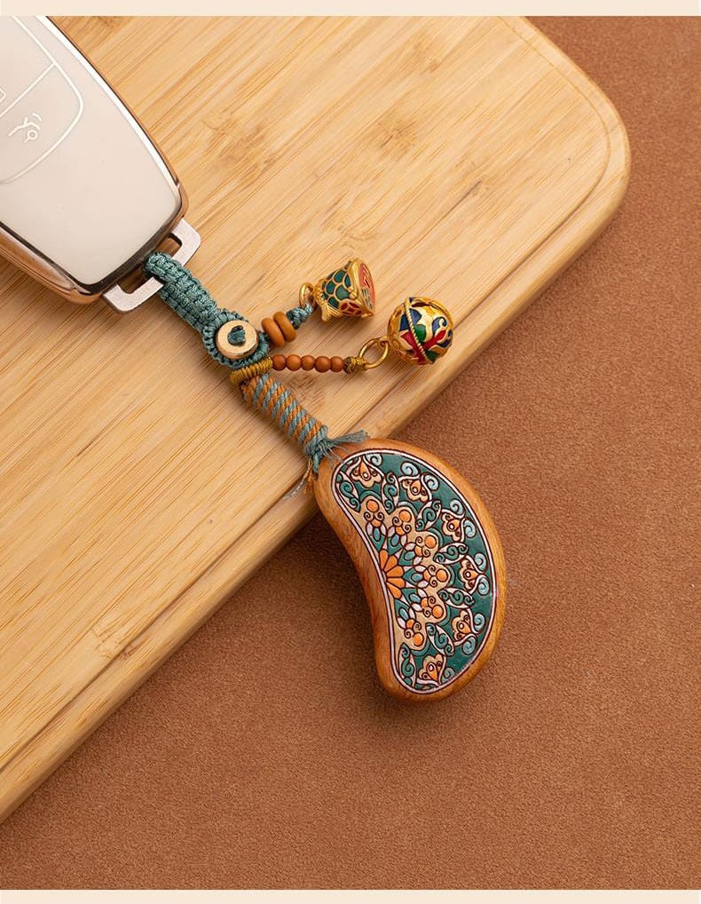 Big Juli~Koi Sandalwood Key Pendant