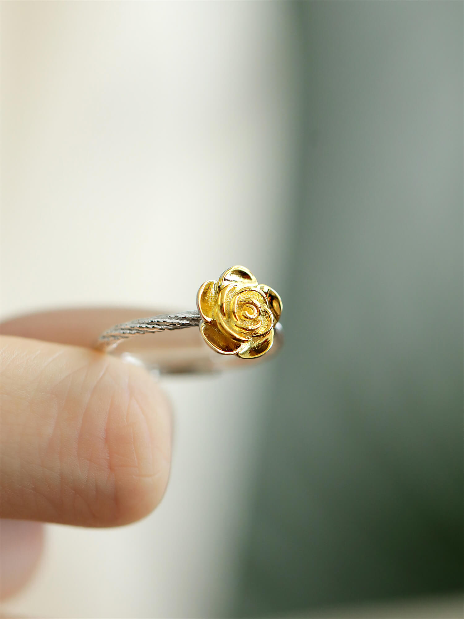 《Flowers Bloom》 999 silver design rose ring