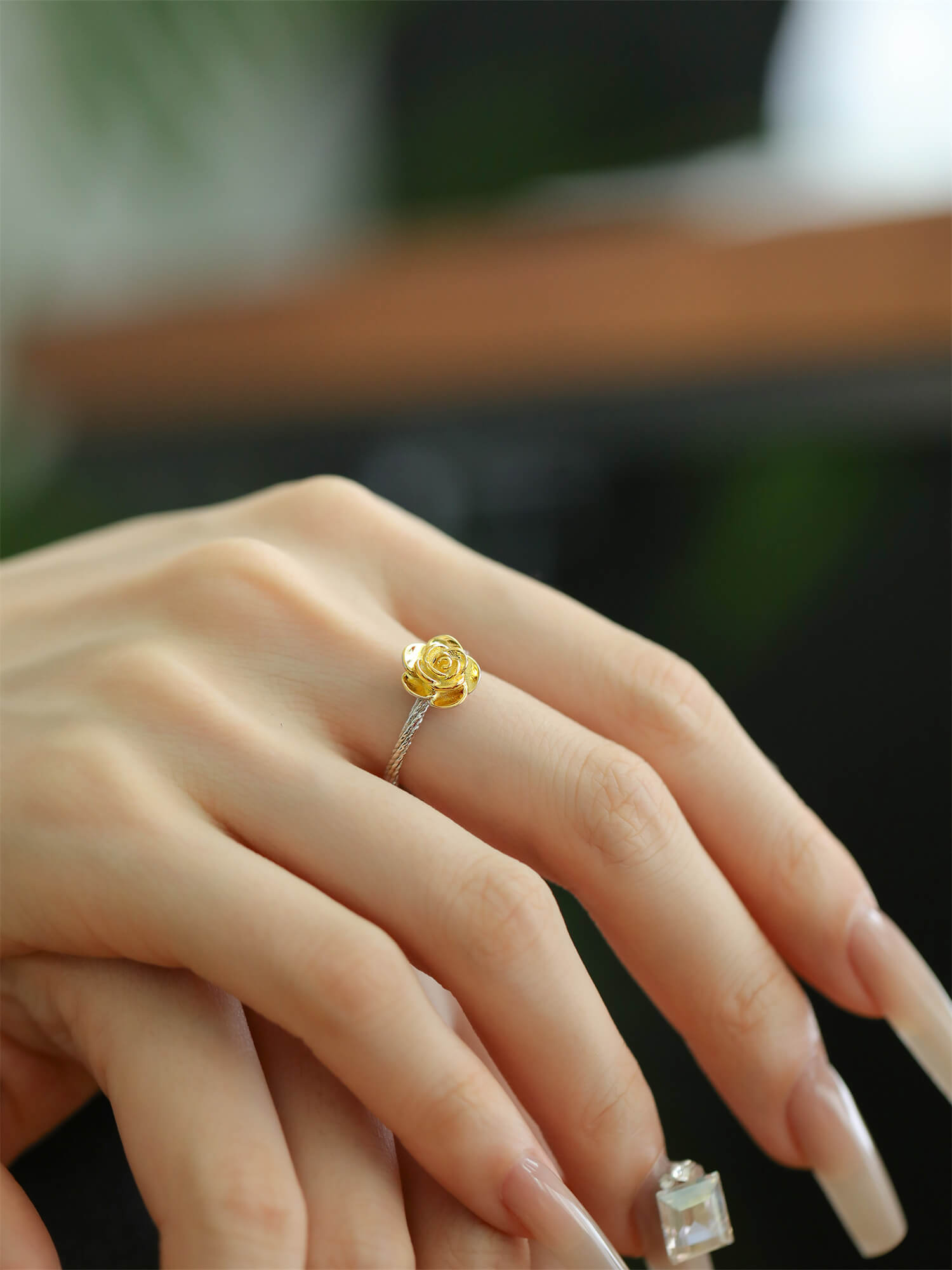 《Flowers Bloom》 999 silver design rose ring