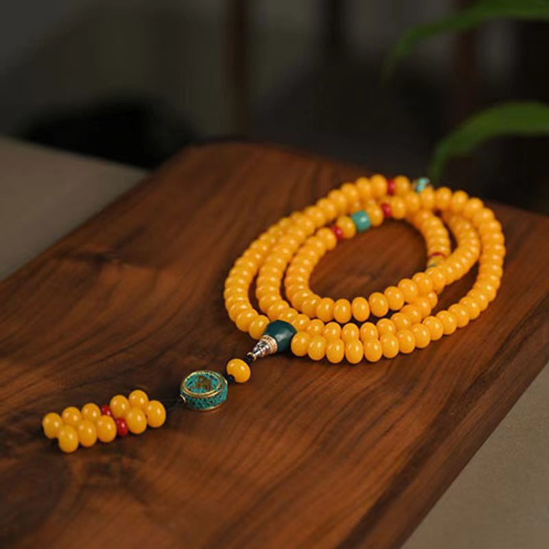 Attract wealth and treasure ~ 108 bodhi root beads bodhi seed bracelet