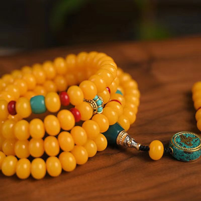 Attract wealth and treasure ~ 108 bodhi root beads bodhi seed bracelet