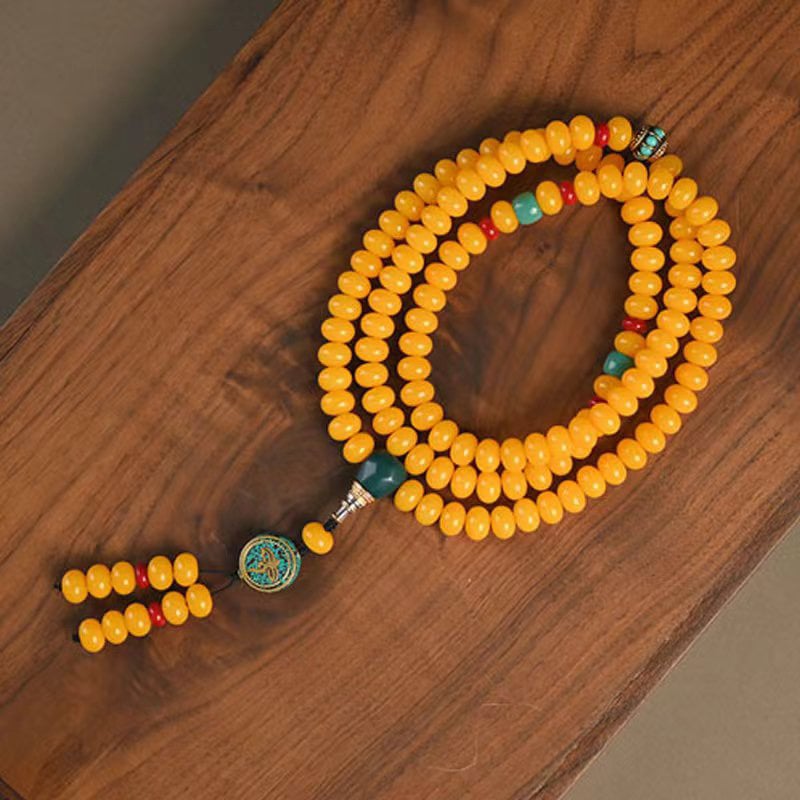 Attract wealth and treasure ~ 108 bodhi root beads bodhi seed bracelet