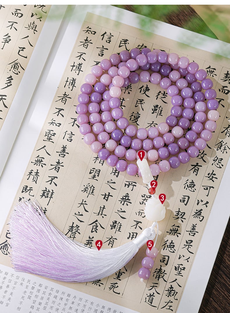 Full of Purple Energy ~ 108 Purple Bodhi Bracelets Multi-circle Bracelet