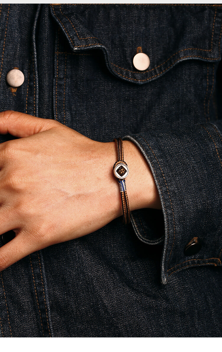 《Dragon Knot》 925 silver hand-woven couple's bracelet