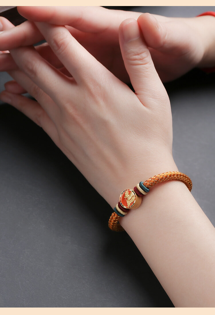 《Five Elements of Auspicious Beasts》 New Chinese Braided Bracelet for Men and Women of Metal, Wood, Water, Fire and Earth