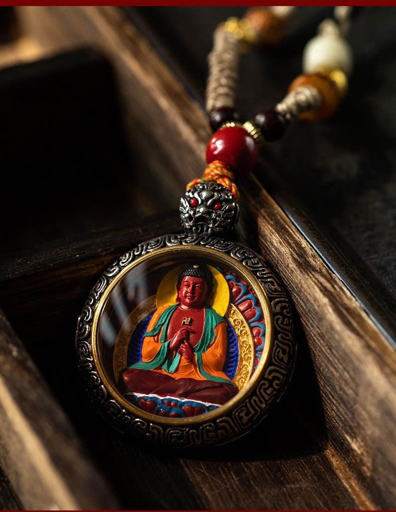 《Made in Tibet~Zodiac Natal Image》 S925 silver natal Buddha pendant necklace