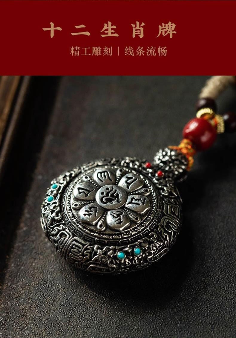 《Made in Tibet~Zodiac Natal Image》 S925 silver natal Buddha pendant necklace