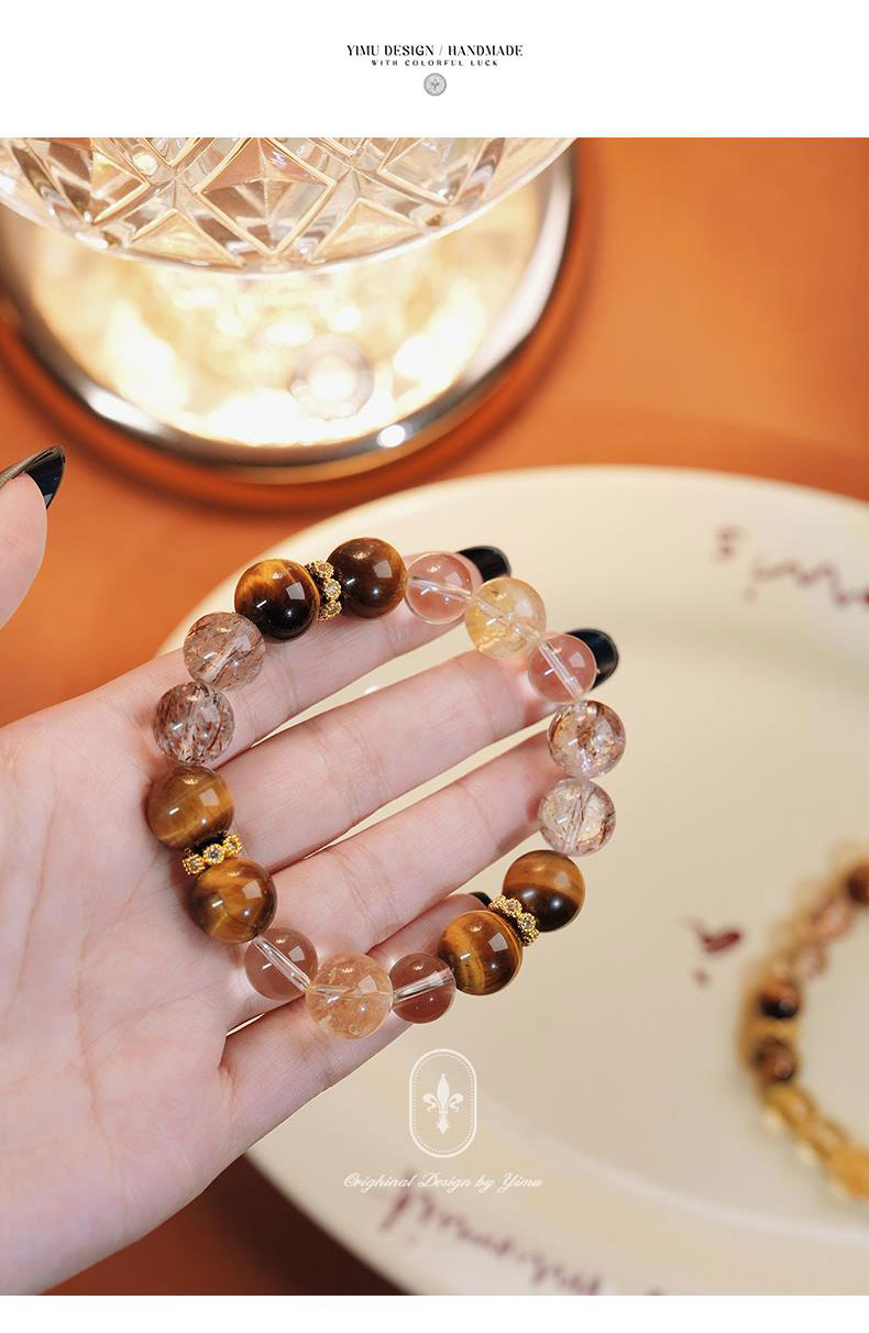 《Lucky King》 Natural Yellow Tiger Eye Lucky Beads Bracelet for the Seventh Year of the Zodiac