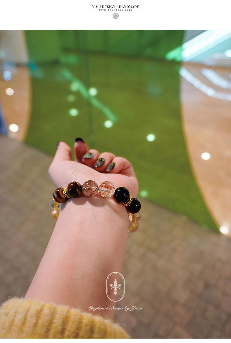 《Lucky King》 Natural Yellow Tiger Eye Lucky Beads Bracelet for the Seventh Year of the Zodiac