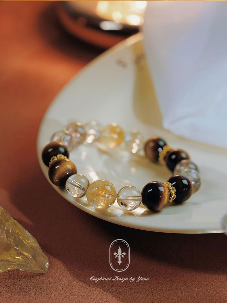 《Lucky King》 Natural Yellow Tiger Eye Lucky Beads Bracelet for the Seventh Year of the Zodiac